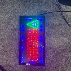 LED Open Sign with Red and Blue Lights